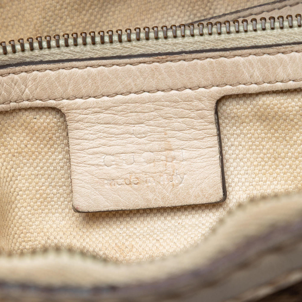 Gucci Medium GG Canvas Running Satchel - Beige