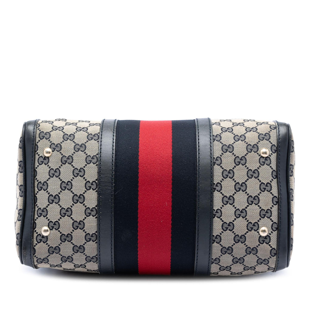 Gucci Medium GG Canvas Web Joy Boston Bag - Beige