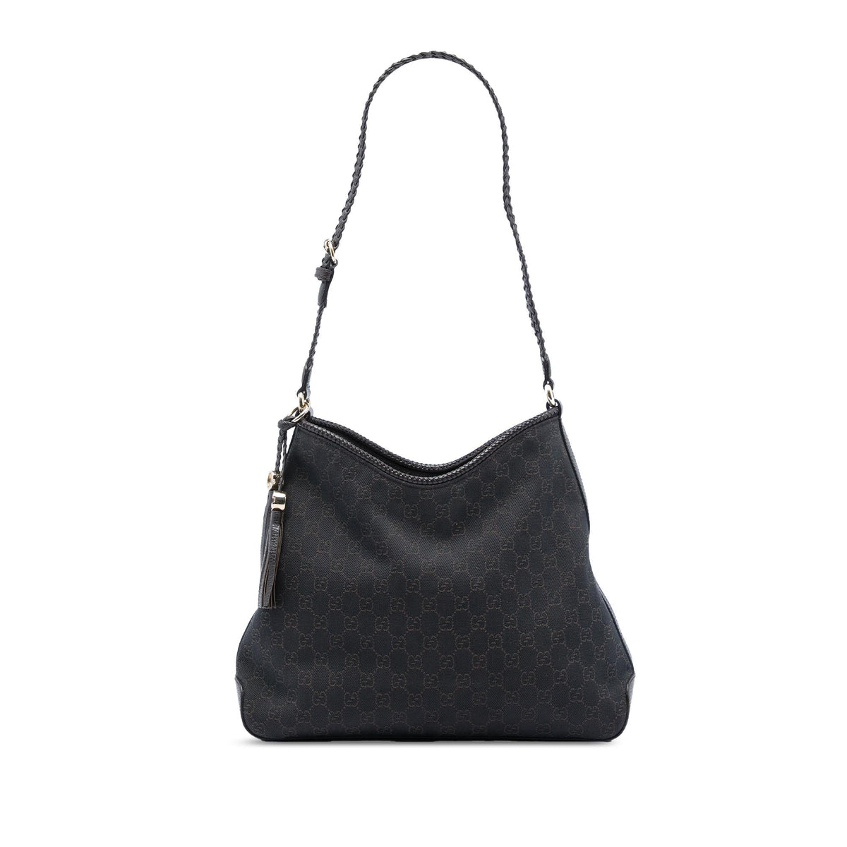 Gucci Medium GG Denim Marrakech Shoulder Bag - Brown