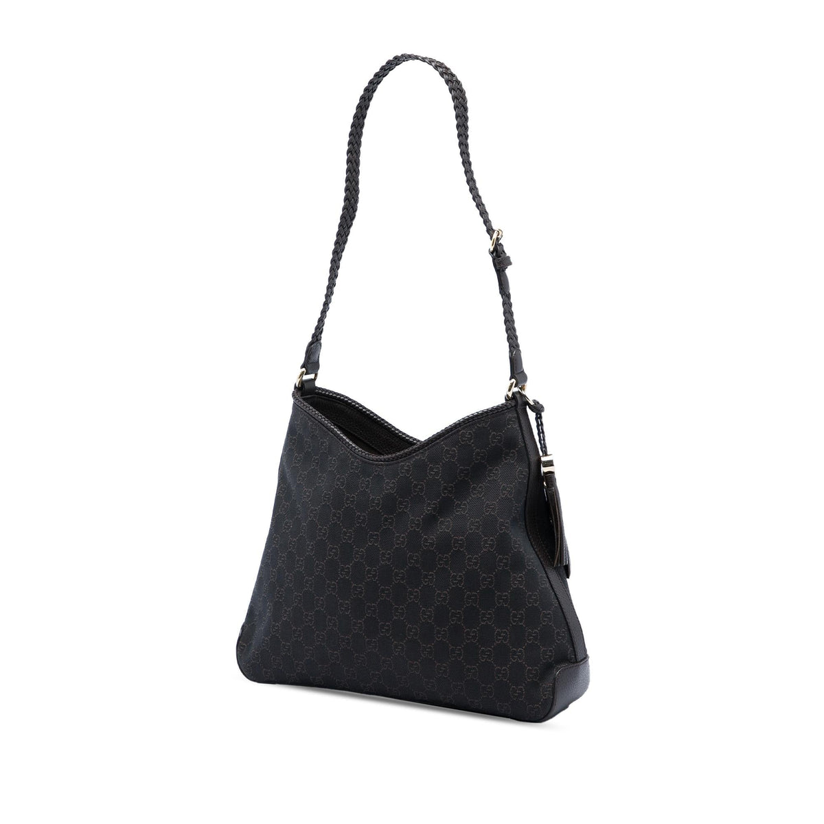 Gucci Medium GG Denim Marrakech Shoulder Bag - Brown