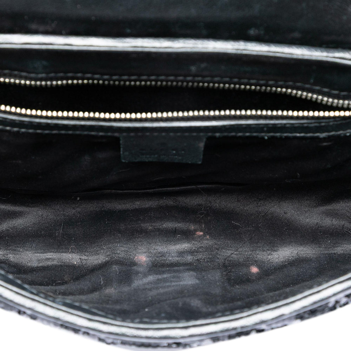 Gucci Medium GG Marmont Matelasse Sequin and Leather Shoulder Bag - Black