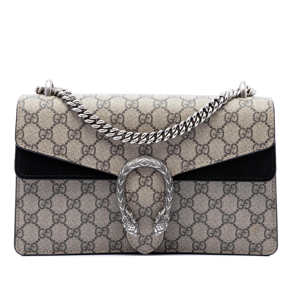Gucci Medium GG Supreme Dionysus Shoulder Bag - Beige