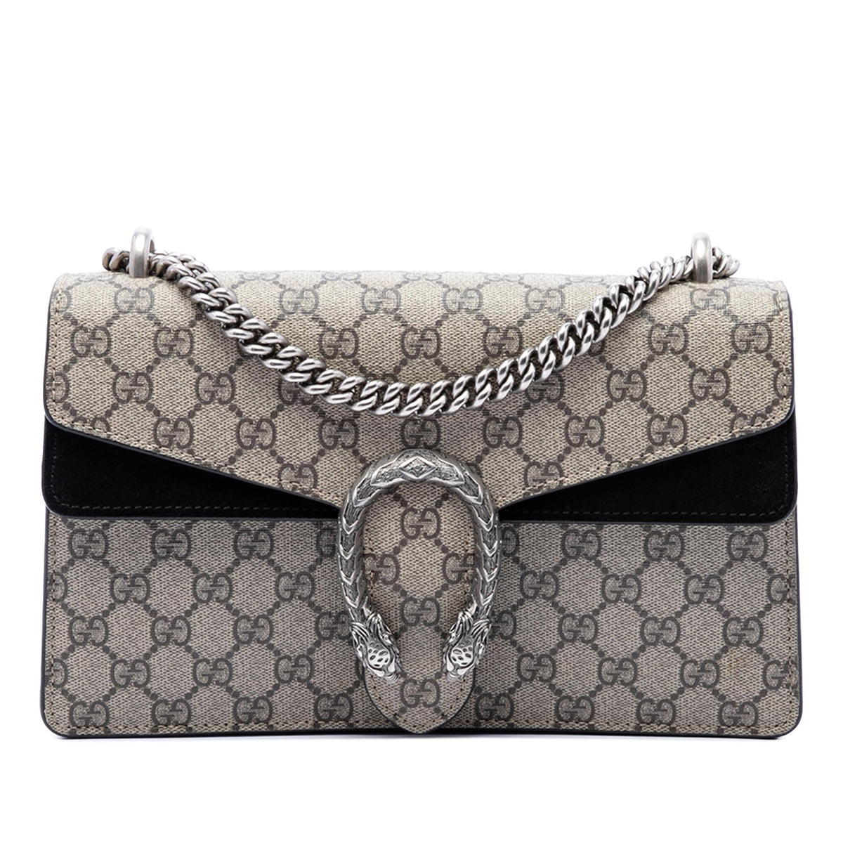 Gucci Medium GG Supreme Dionysus Shoulder Bag - Beige