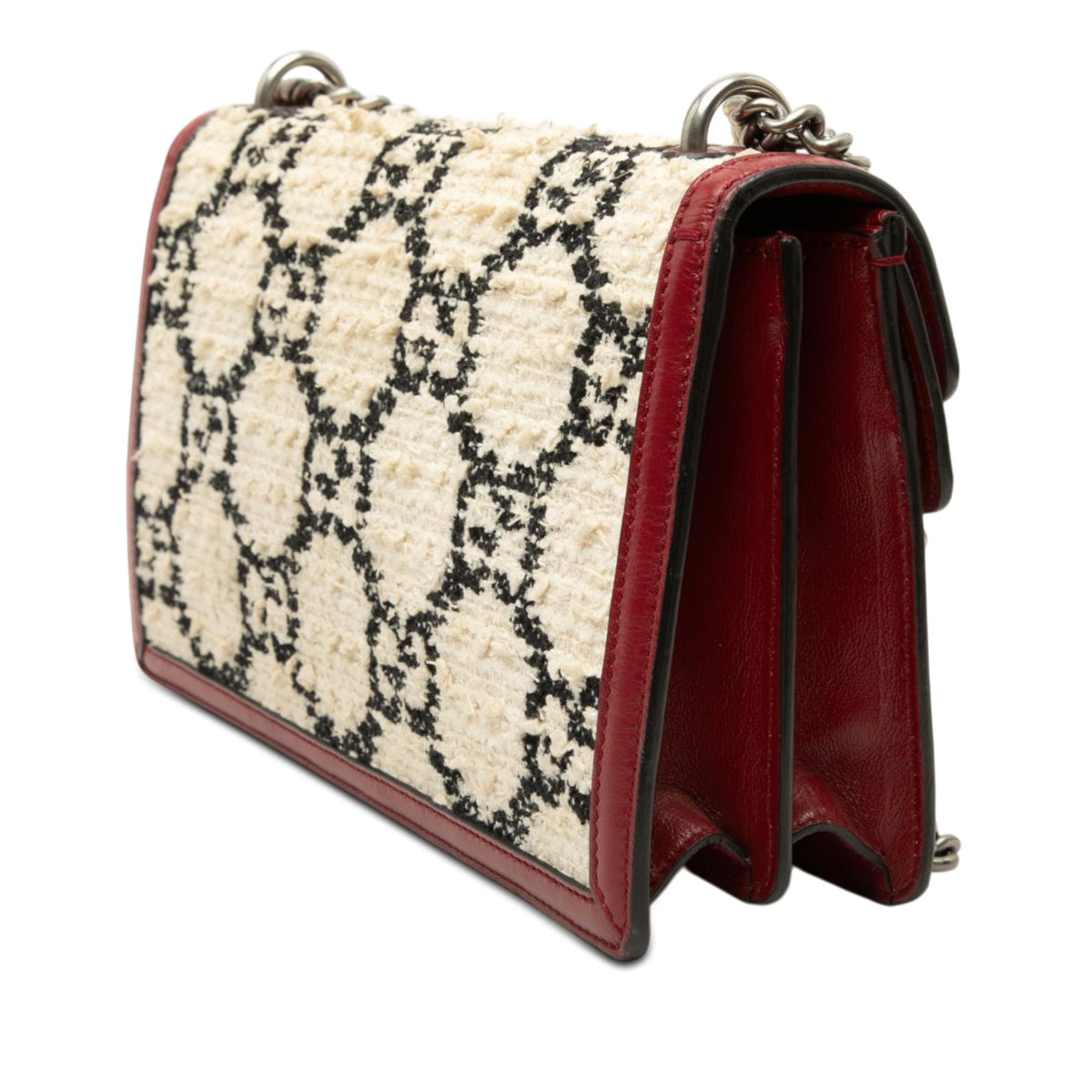 Gucci Medium GG Tweed Dionysus Shoulder Bag - Beige