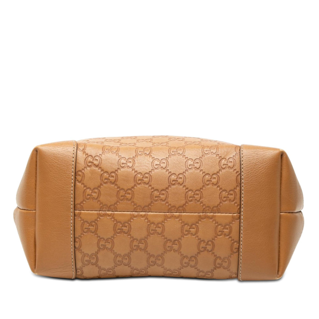 Gucci Medium Guccissima GG Charm Tote Bag - Brown