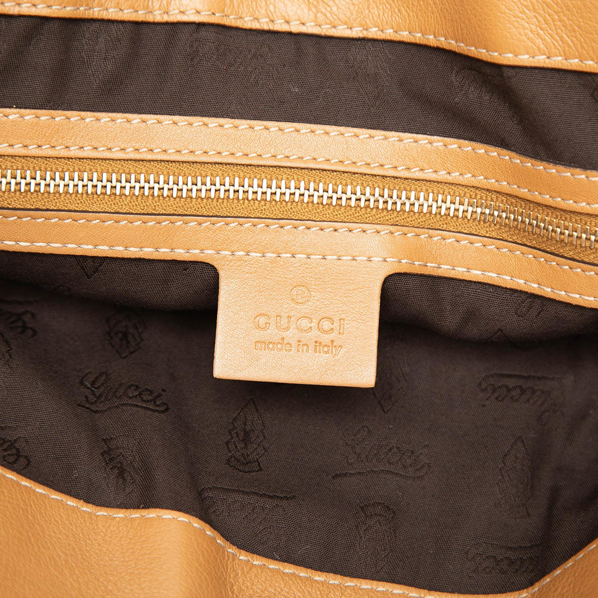 Gucci Medium Guccissima GG Charm Tote Bag - Brown
