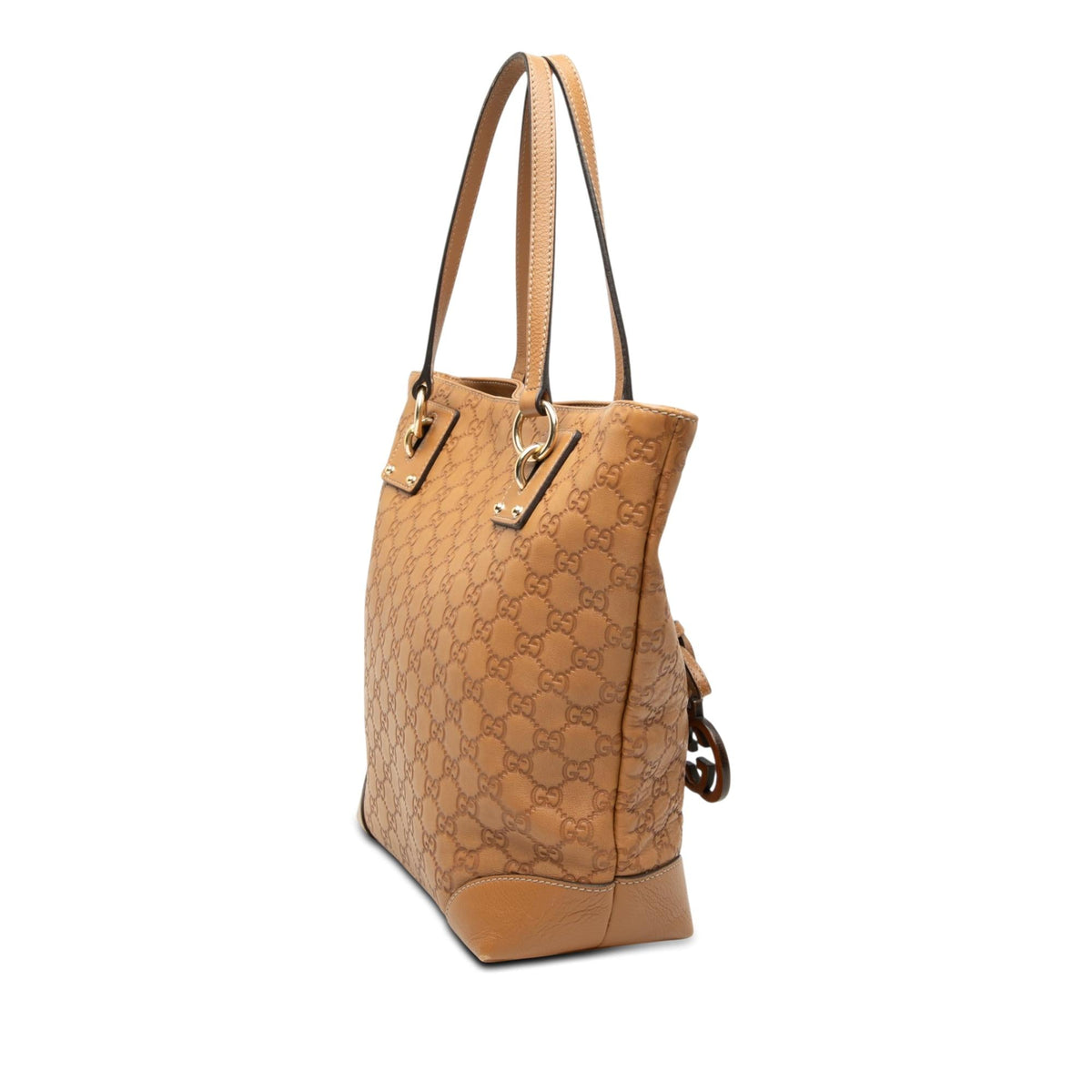 Gucci Medium Guccissima GG Charm Tote Bag - Brown