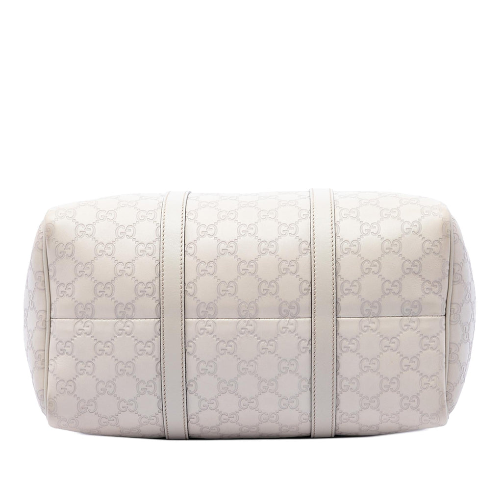Gucci Medium Guccissima Joy Boston Bag - White