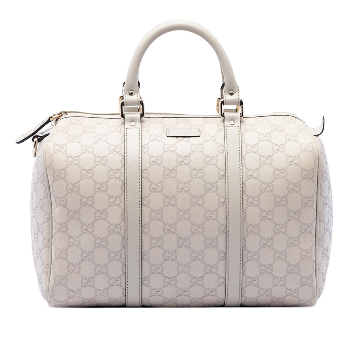 Gucci Medium Guccissima Joy Boston Bag - White