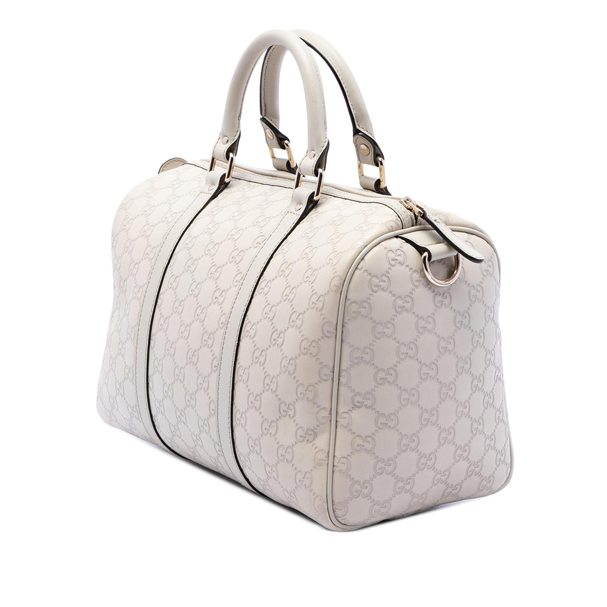Gucci Medium Guccissima Joy Boston Bag - White