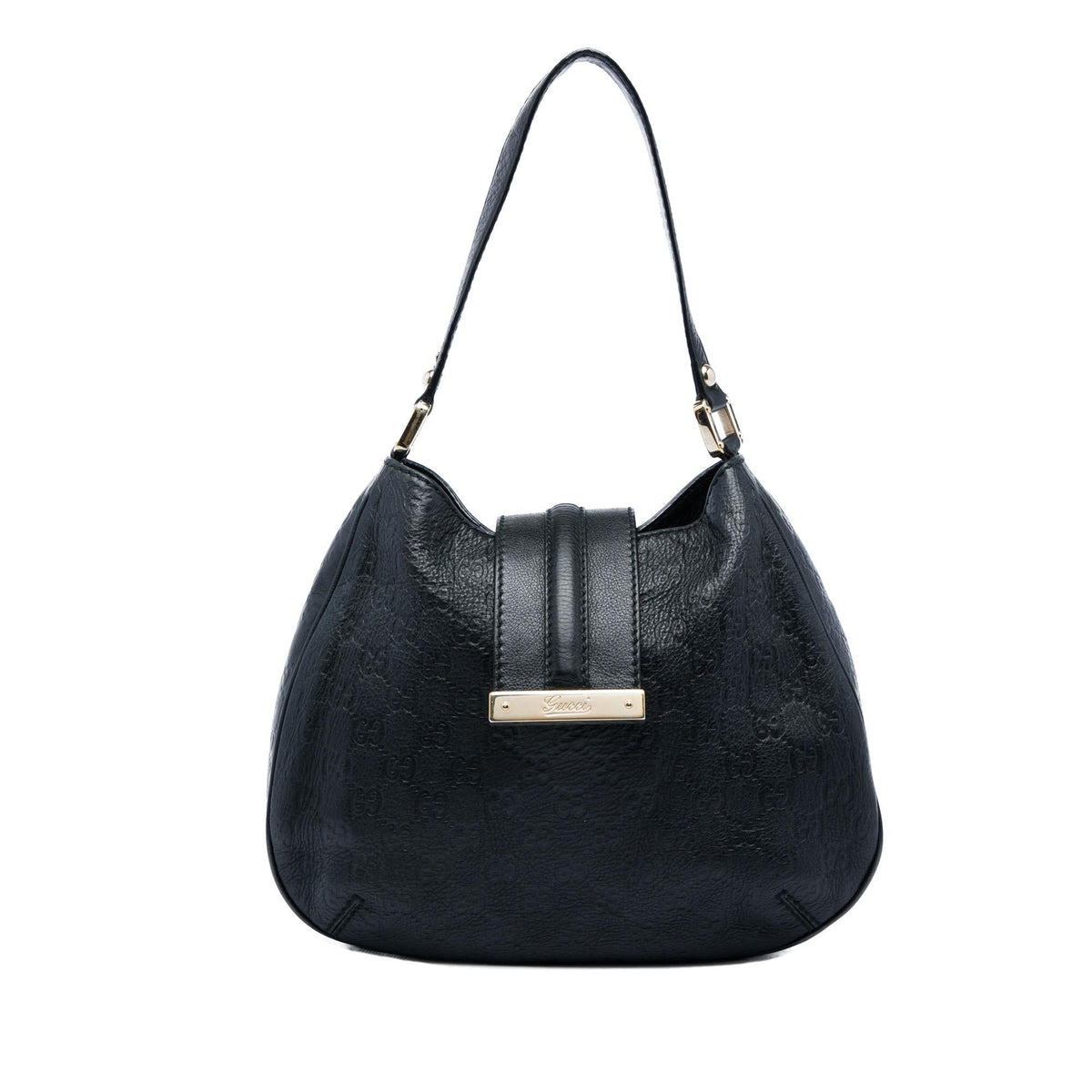Gucci Medium Guccissima New Ladies Hobo - Black
