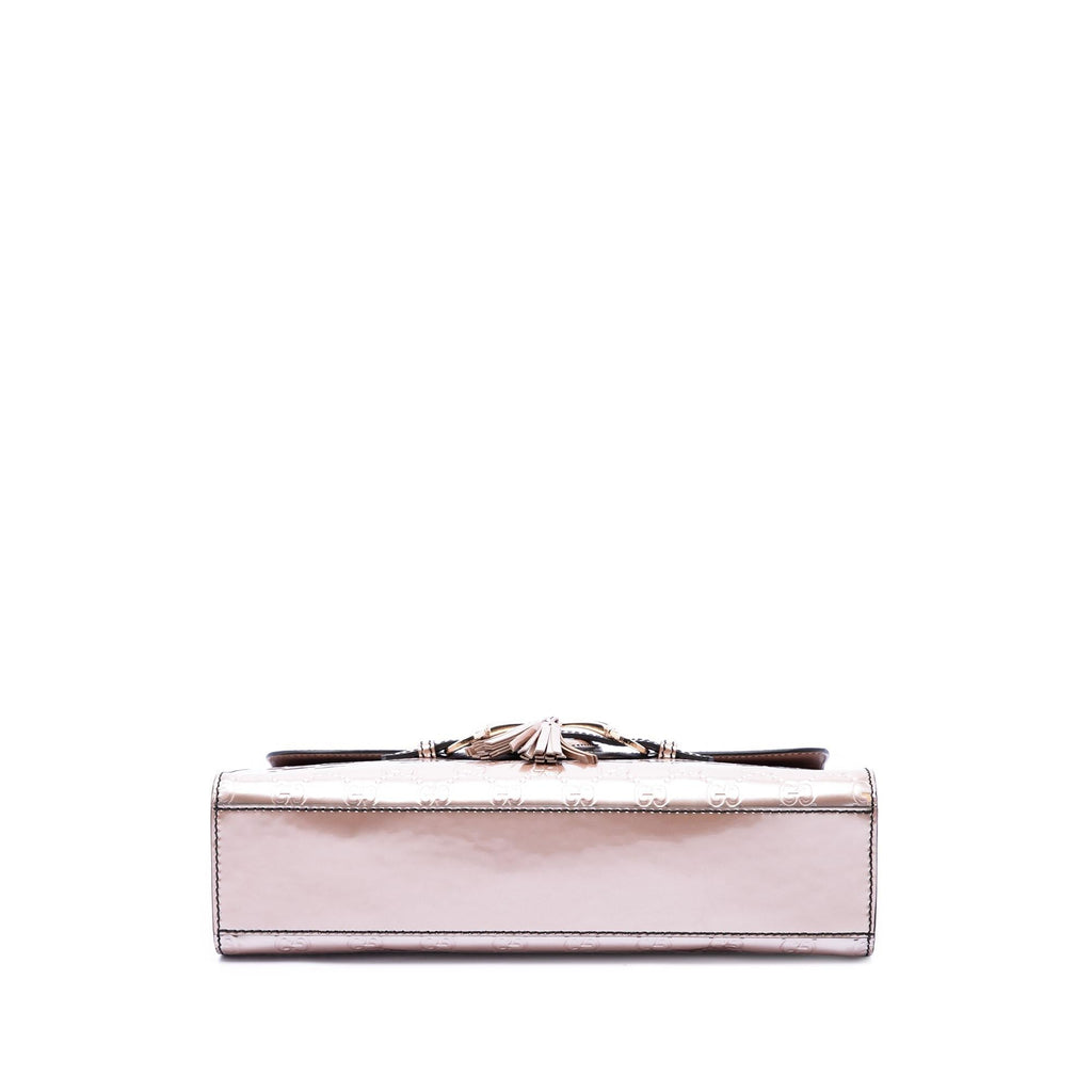 Gucci Medium Guccissima Patent Emily Shoulder Bag - Pink
