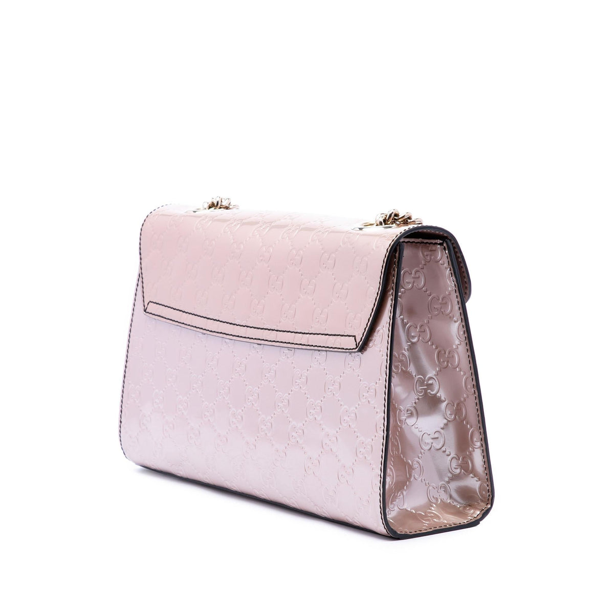 Gucci Medium Guccissima Patent Emily Shoulder Bag - Pink