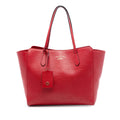 Gucci Medium Leather Swing Tote Bag - Red