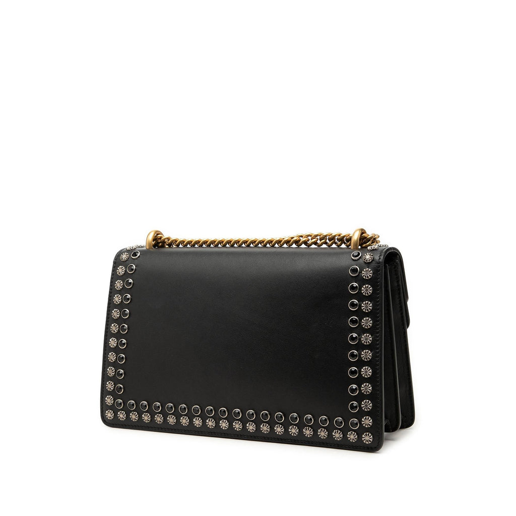 Gucci Medium Studded Calfskin Dionysus Shoulder Bag - Black