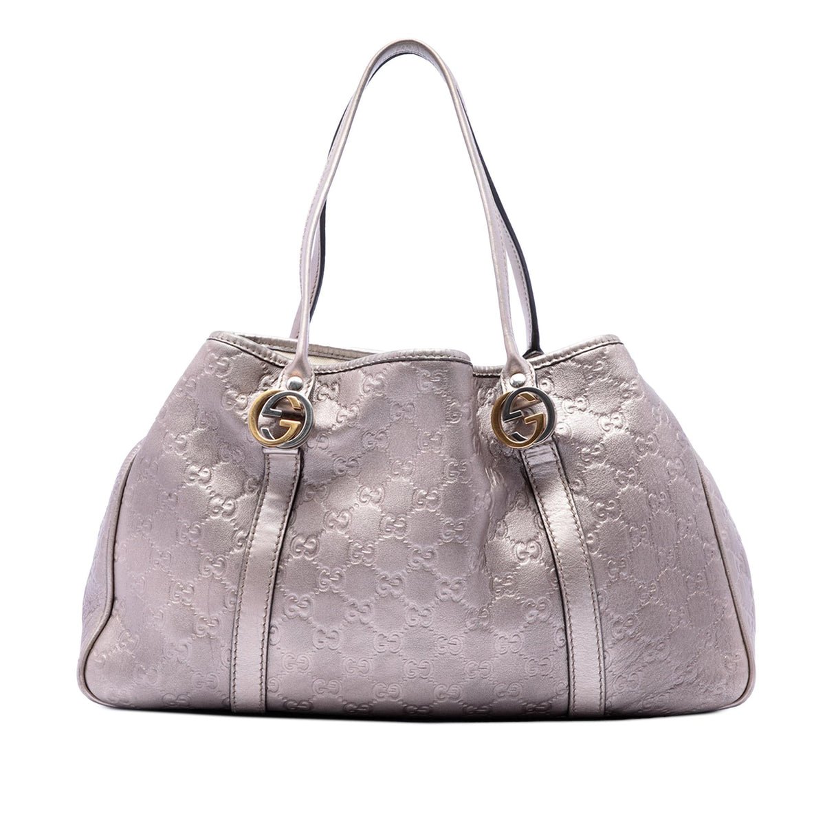 Gucci Metallic Guccissima Twins Tote Bag - Purple