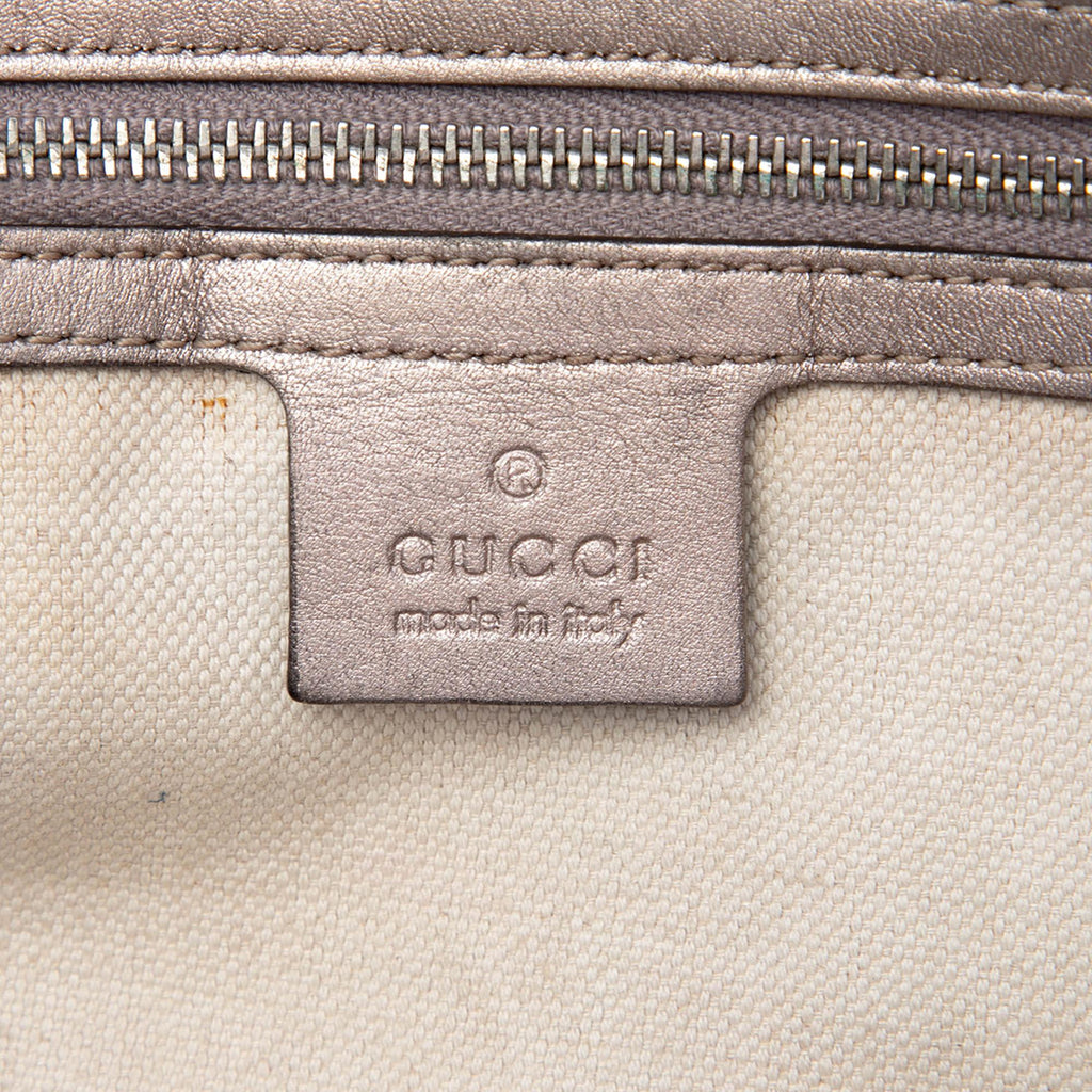 Gucci Metallic Guccissima Twins Tote Bag - Purple