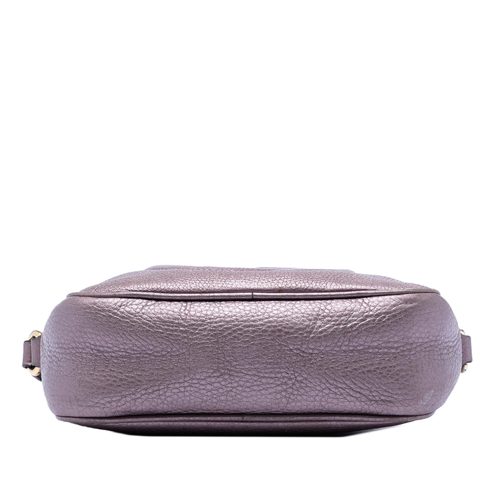 Gucci Metallic Leather Soho Disco Crossbody Bag - Purple