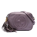 Gucci Metallic Leather Soho Disco Crossbody Bag - Purple