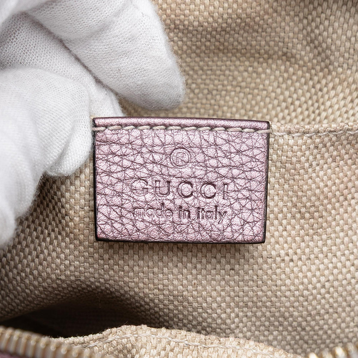 Gucci Metallic Leather Soho Disco Crossbody Bag - Purple