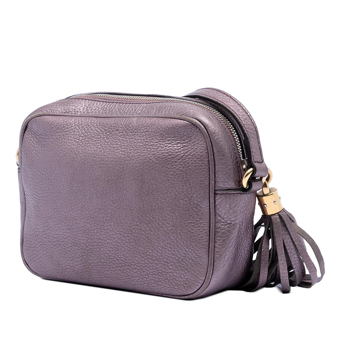 Gucci Metallic Leather Soho Disco Crossbody Bag - Purple