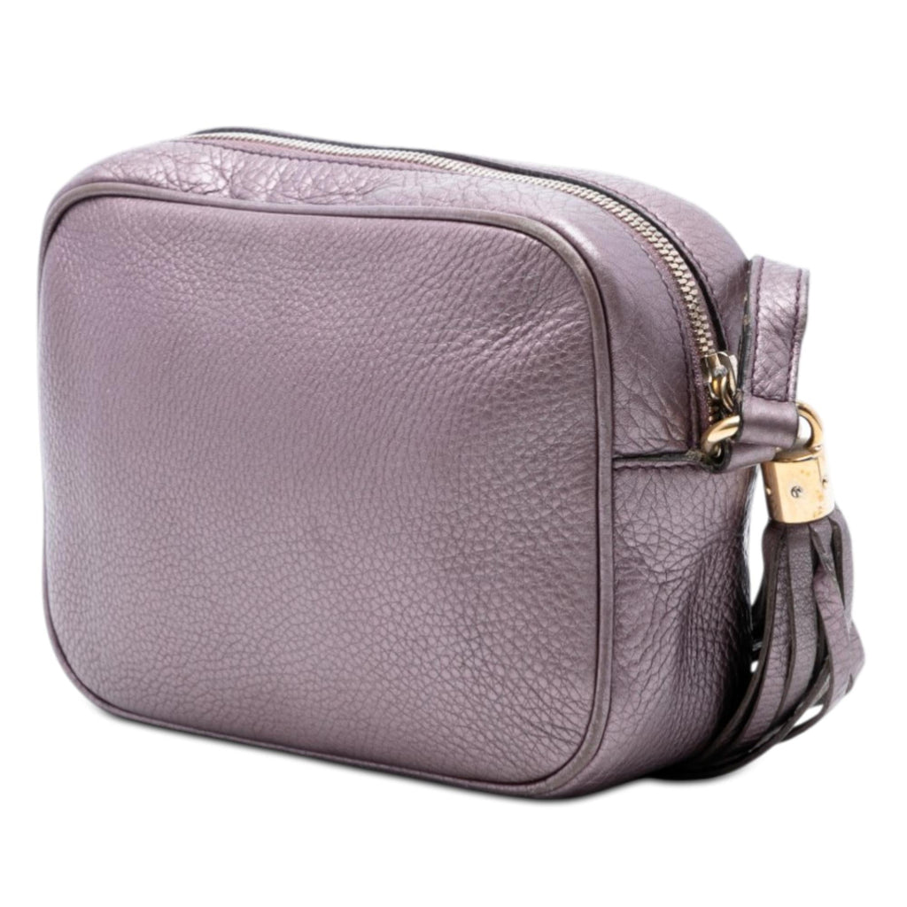 Gucci Metallic Leather Soho Disco Crossbody Bag - Purple