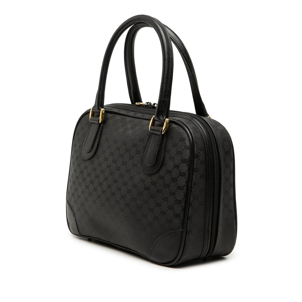 Gucci Micro GG Supreme Handbag Satchel - Black