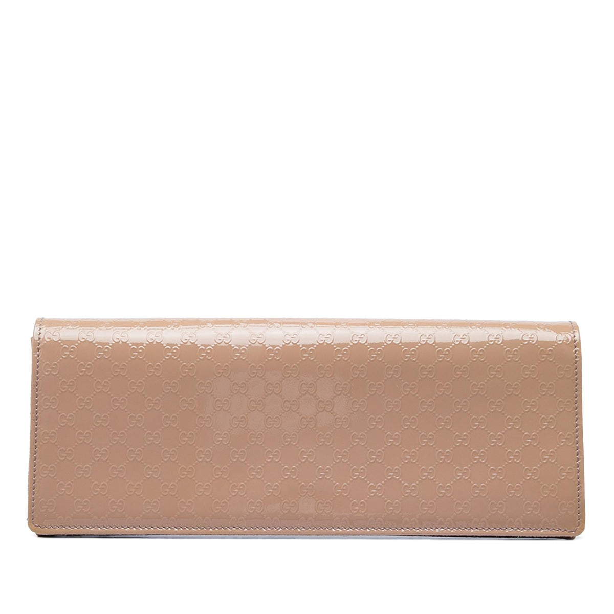 Gucci Microguccissima Patent Broadway Clutch - Brown