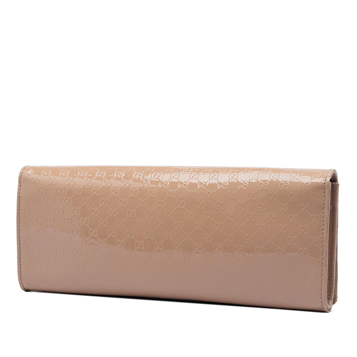 Gucci Microguccissima Patent Broadway Clutch - Brown