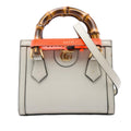 Gucci Mini Calfskin Bamboo Diana Satchel - White