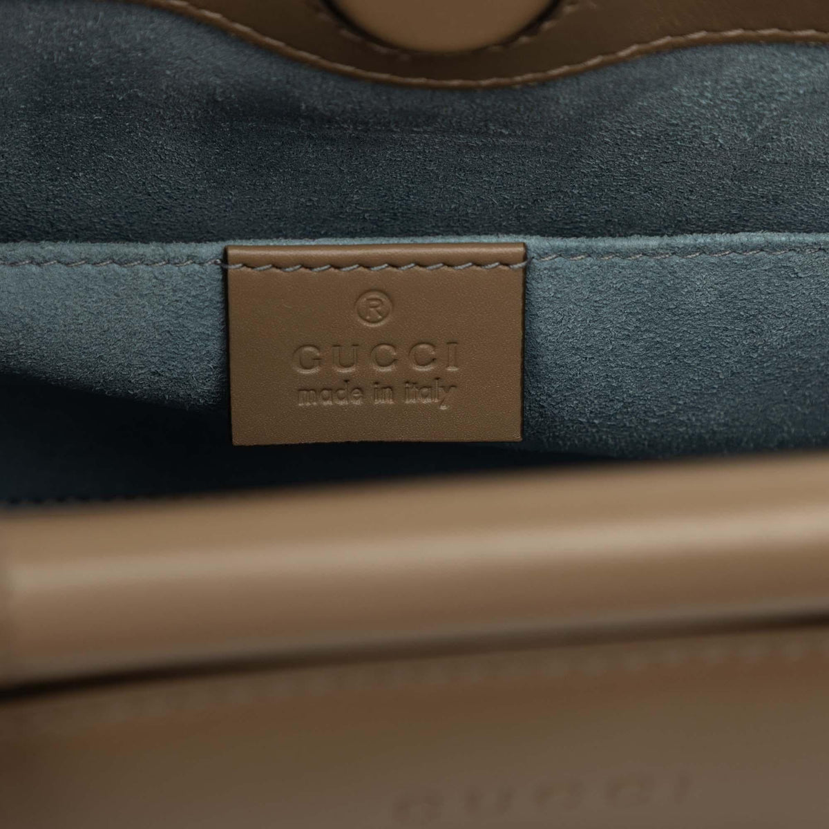 Gucci Mini Calfskin Web Bamboo Nymphaea Satchel - Brown