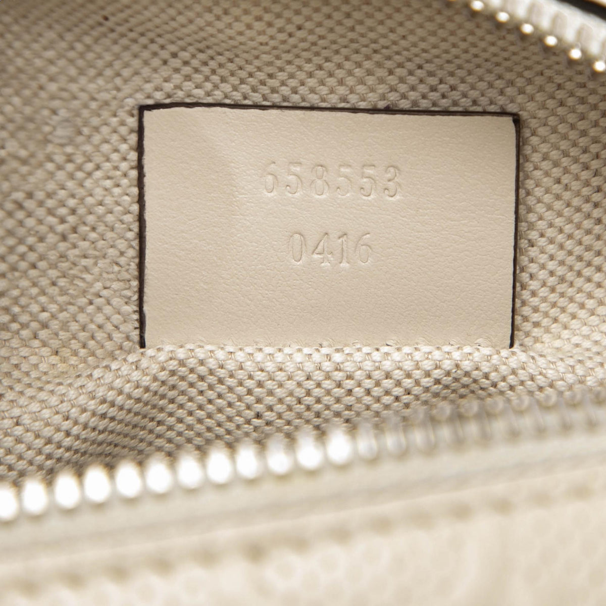 Gucci Mini GG Embossed Perforated Calfskin Satchel - White