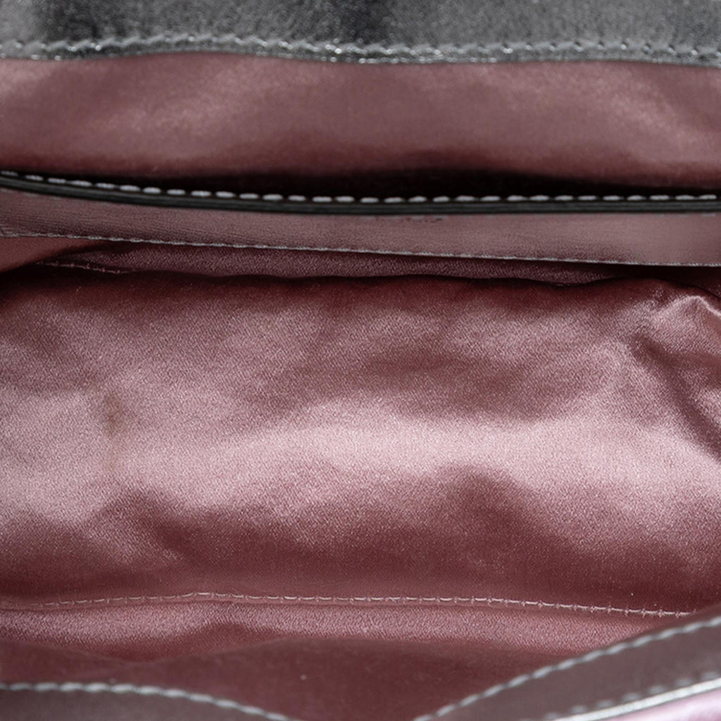 Gucci Mini GG Marmont Matelasse Iridescent Calfskin Flap Crossbody Bag - Purple