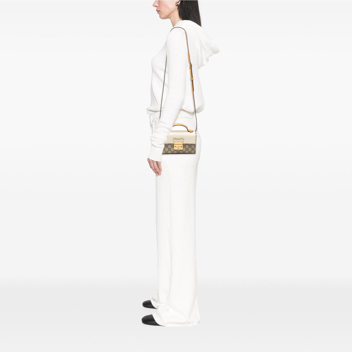 Gucci Mini GG Supreme Padlock Satchel - Beige