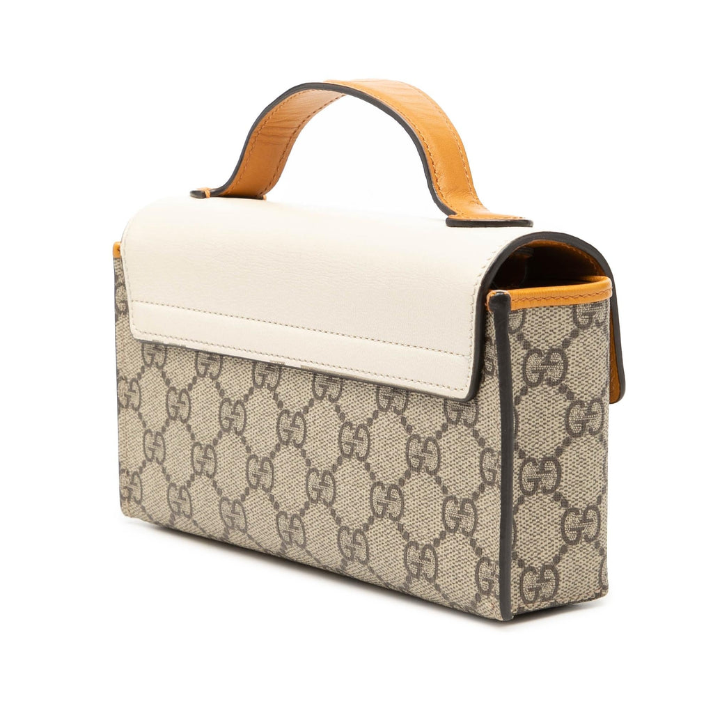 Gucci Mini GG Supreme Padlock Satchel - Beige