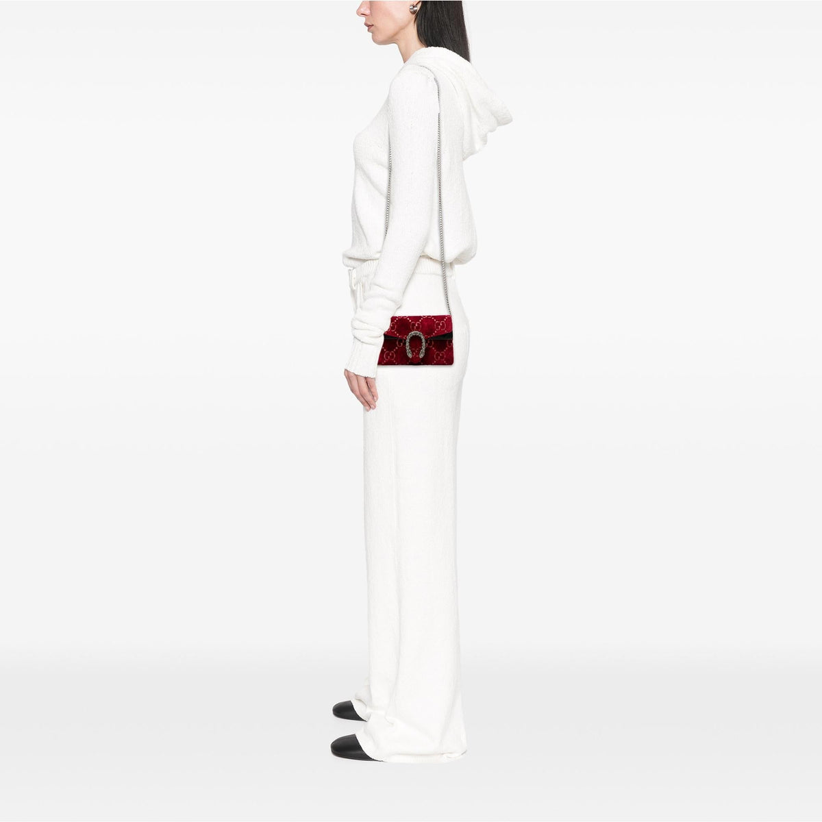 Gucci Mini GG Velvet Dionysus Crossbody Bag - Red