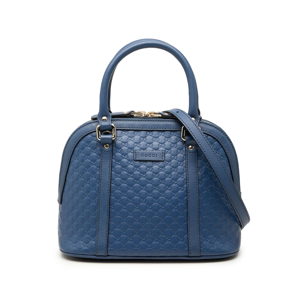 Gucci Mini Microguccissima Dome Satchel - Blue
