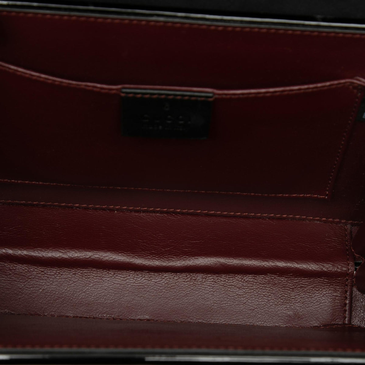 Gucci Mini Patent Sylvie 1969 Top Handle Bag - Black