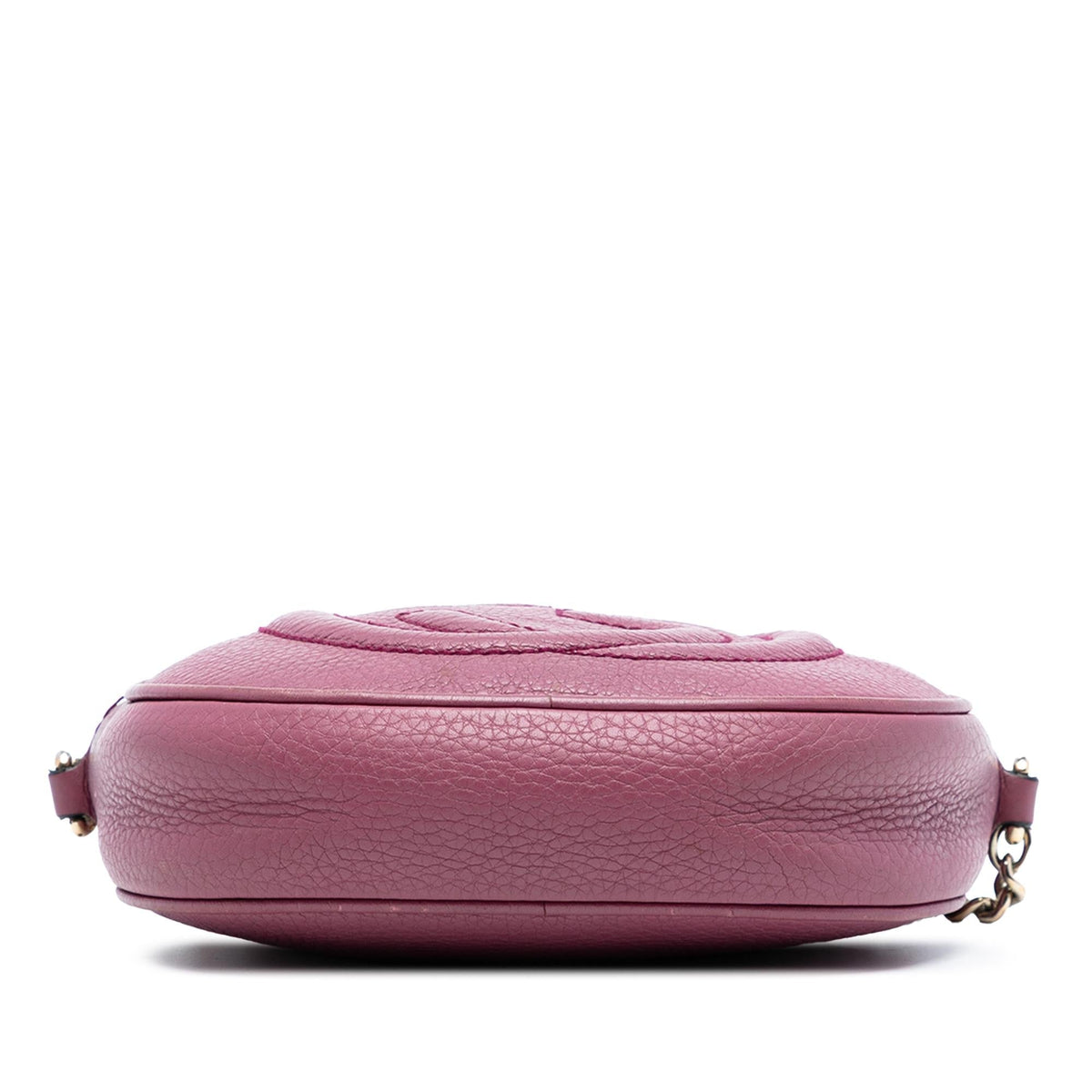 Gucci Mini Pebbled Calfskin Soho Chain Crossbody Bag - Pink