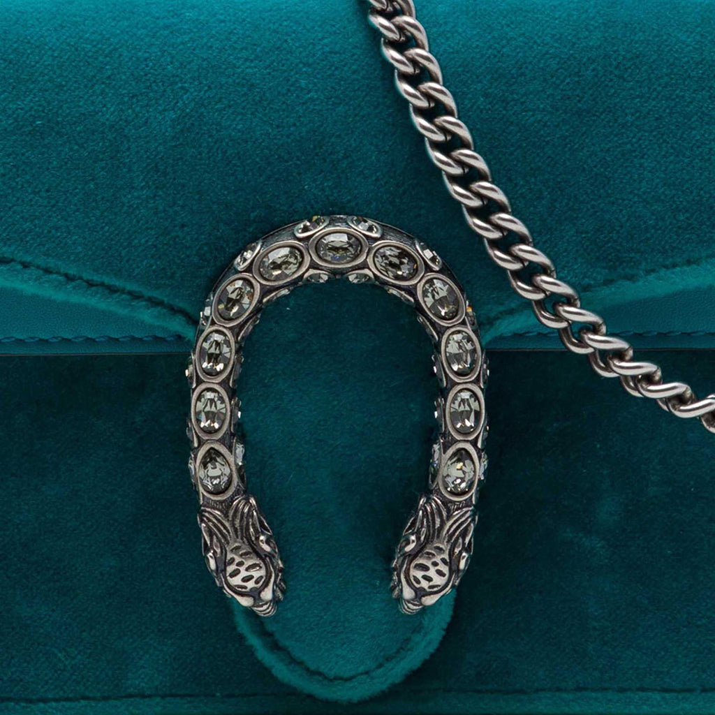 Gucci Mini Velvet Dionysus Crossbody Bag - Blue