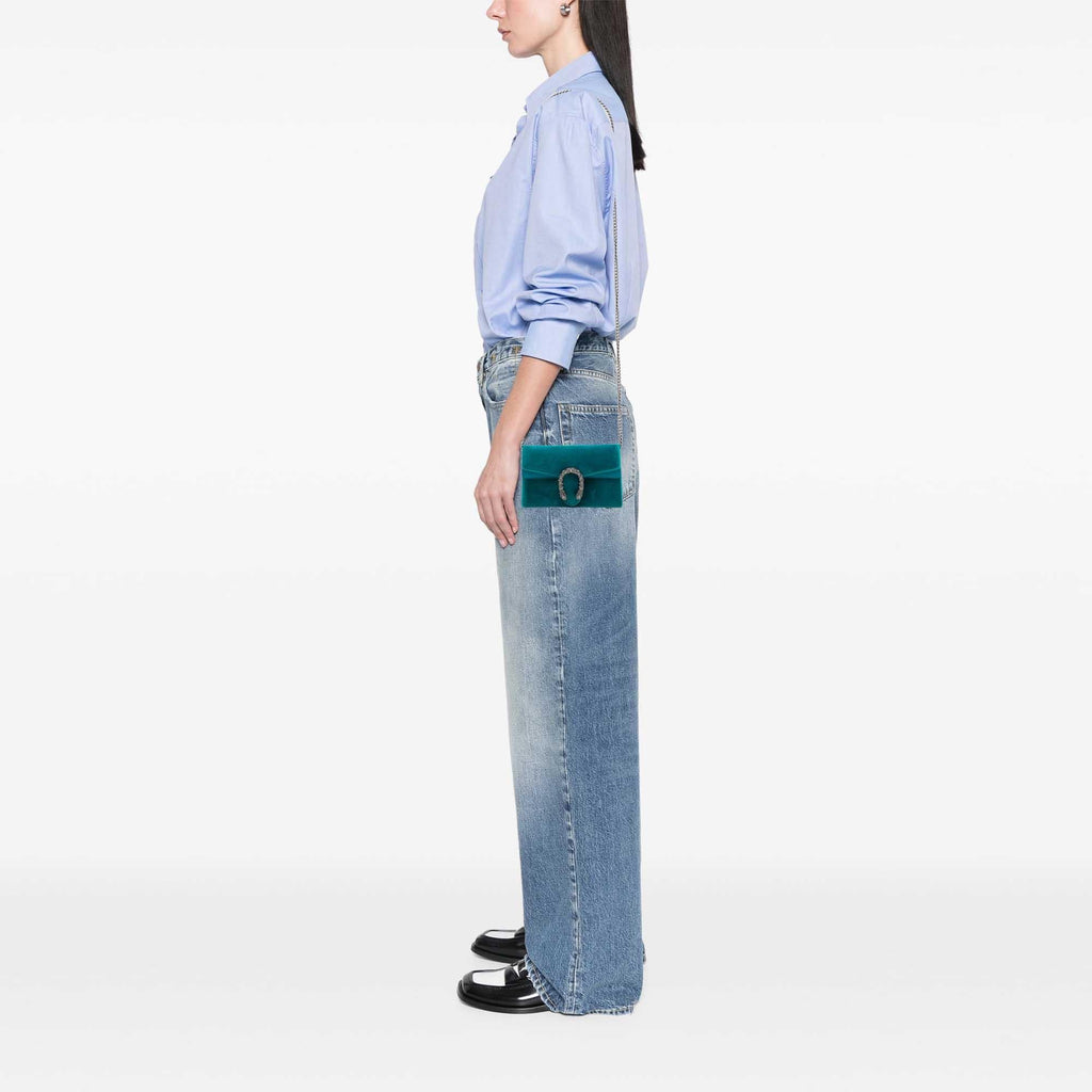 Gucci Mini Velvet Dionysus Crossbody Bag - Blue