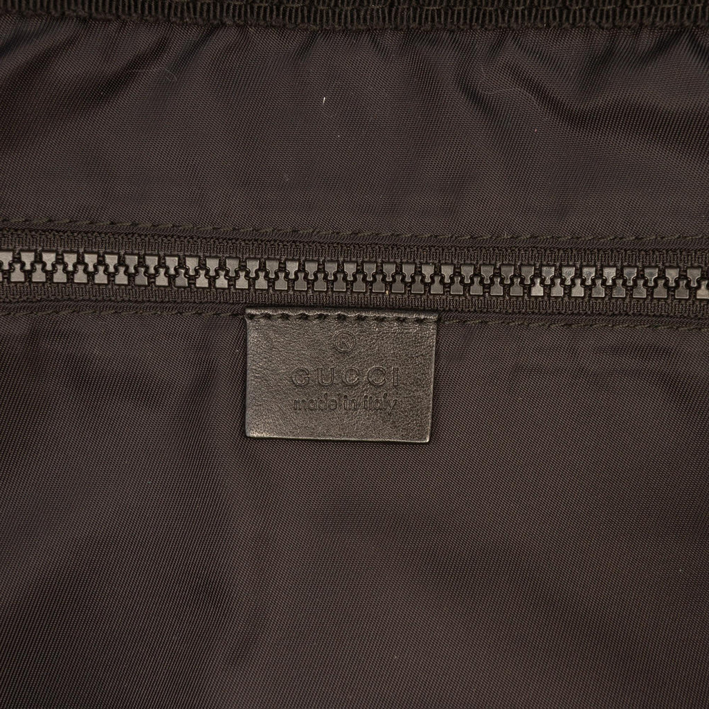 Gucci Nylon Interlocking G Web Crossbody Bag - Black