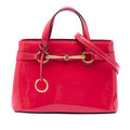 Gucci Patent Bright Bit Satchel - Pink