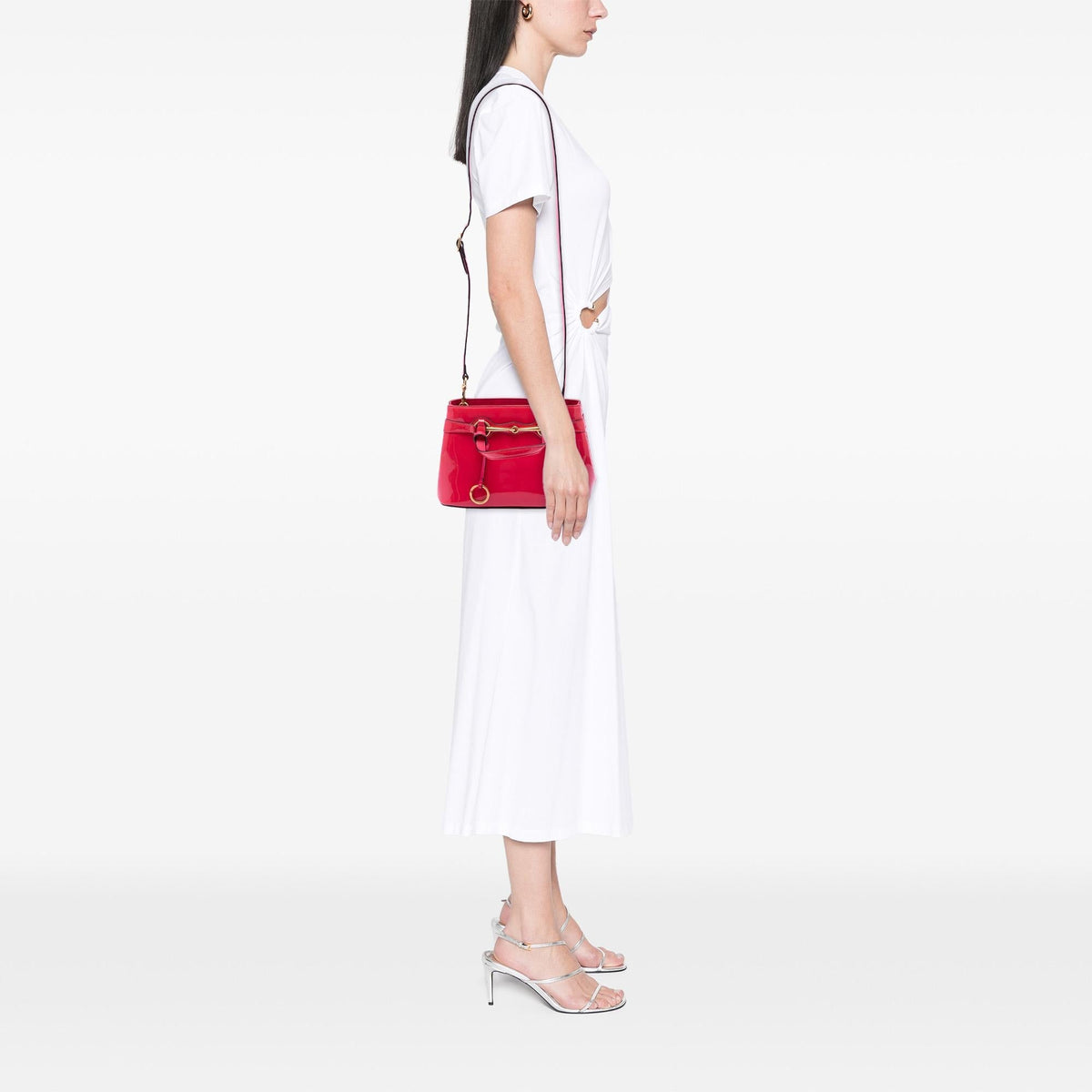 Gucci Patent Bright Bit Satchel - Pink