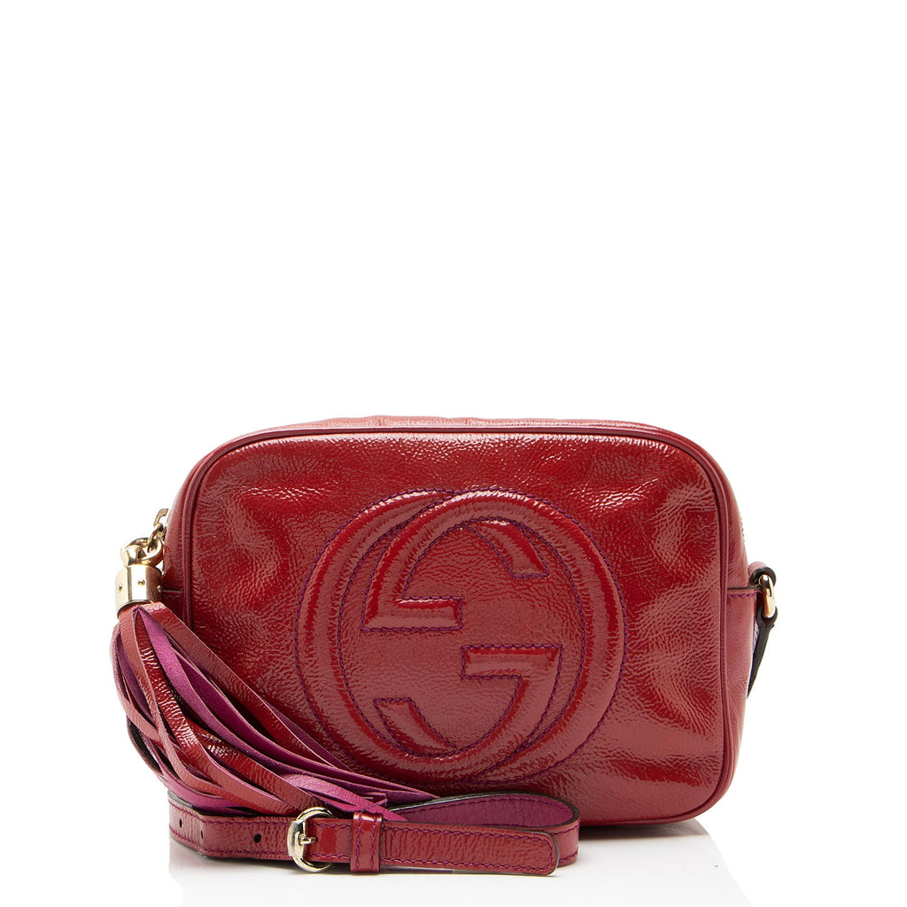 Gucci Patent Leather Soho Disco Bag - Pink