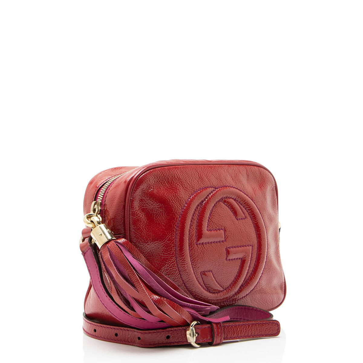 Gucci Patent Leather Soho Disco Bag - Pink