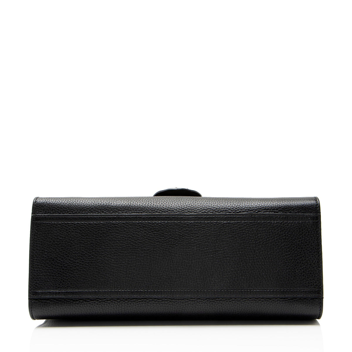 Gucci Pebbled Leather GG Marmont Top Handle Satchel - Black