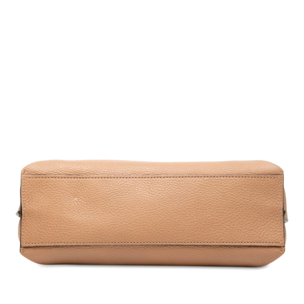 Gucci Small Calfskin Bamboo Daily Satchel - Beige