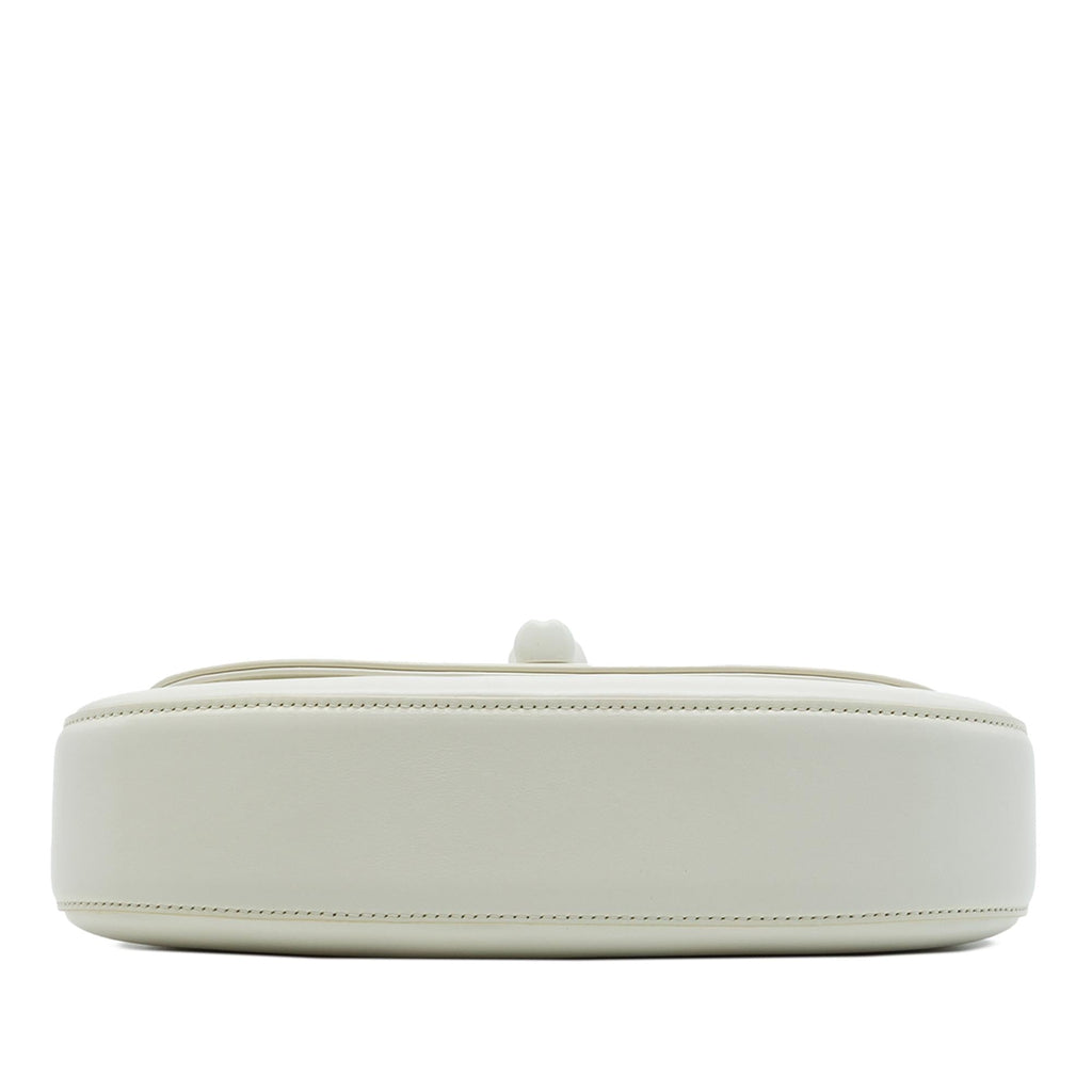 Gucci Small Calfskin Bamboo Diva Top Handle Bag - White