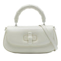 Gucci Small Calfskin Bamboo Diva Top Handle Bag - White